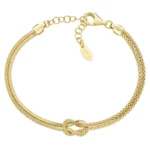 Bracciale Amen Nodo d'Amore Argento 925 Dorato BRNOAMGG16