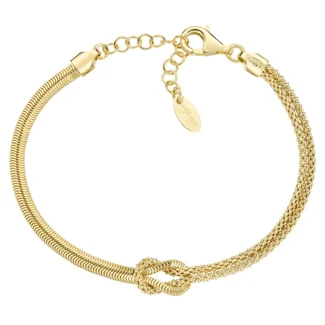 Bracciale Amen Nodo d'Amore Argento 925 Dorato BRNOAMGG16
