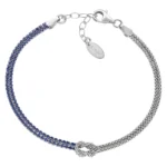 Bracciale Amen Nodo d'Amore con Zirconi Blu Argento 925 BRNOAMBBLZ16