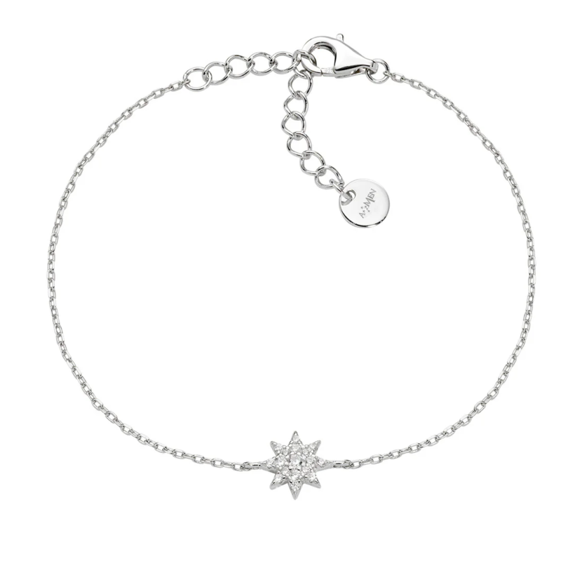 Bracciale Amen Stella Piccola Pavé Argento 925 BRSOPBBZ3