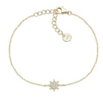 Bracciale Amen Stella Piccola Pavé Argento 925 Dorato BRSOPGBZ3