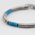 bracciale breil fusion acciaio e lava azzurra tj3876 dettaglio lava