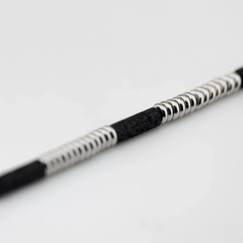 bracciale breil fusion acciaio e lava nera tj3875 dettaglio lava