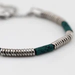 bracciale breil fusion acciaio e lava verde tj3877 dettaglio lava