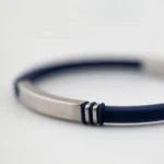 bracciale breil light cuff wild acciaio e silicone blu tj3820 dettaglio