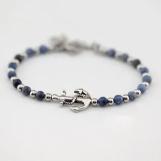 bracciale breil sound wave ancora acciaio e sodalite tj3588