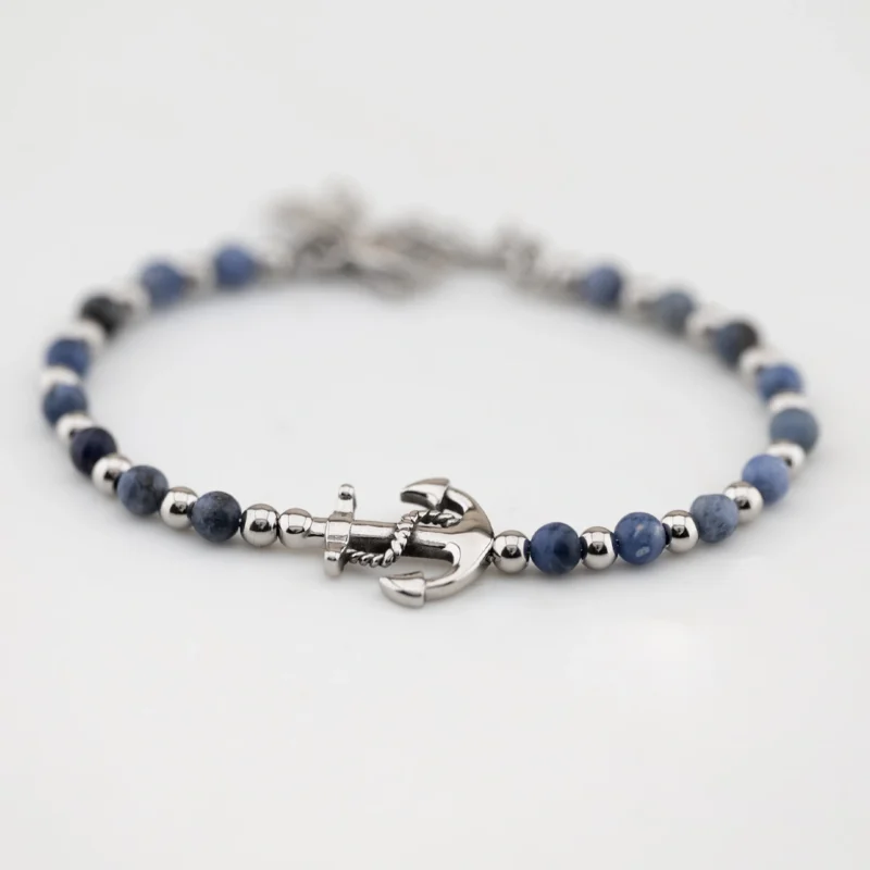 bracciale-breil-sound-wave-ancora-acciaio-e-sodalite-tj3588 bracciale breil sound wave ancora acciaio e sodalite tj3588