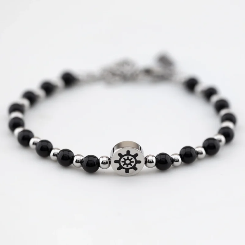 bracciale-breil-sound-wave-timone-acciaio-e-onice-tj3590 bracciale breil sound wave timone acciaio e onice tj3590