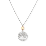 Collana Amen Albero della Vita Angelo Argento 925 Rodio e Rosé CLALABR3