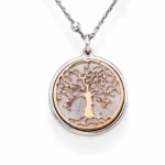 Collana Amen Albero della Vita Argento 925 Rodio e Rosè CLAL3 dettaglio