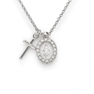 Collana Amen Croce Miracolosa Argento 925 CLCMZB