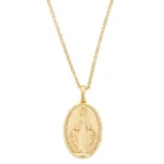 Collana Amen Medaglia Miracolosa Argento 925 Dorata CLMIGM