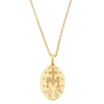 Collana Amen Medaglia Miracolosa Argento 925 Dorata CLMIGM retro