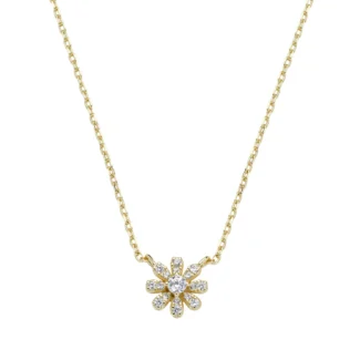 Collana Amen Mini Margherita Pavé Argento 925 Dorata CLFIPGBZ3