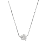 Collana Amen Mini Quadrifoglio Pavé Argento 925 CLQUPBBZ3