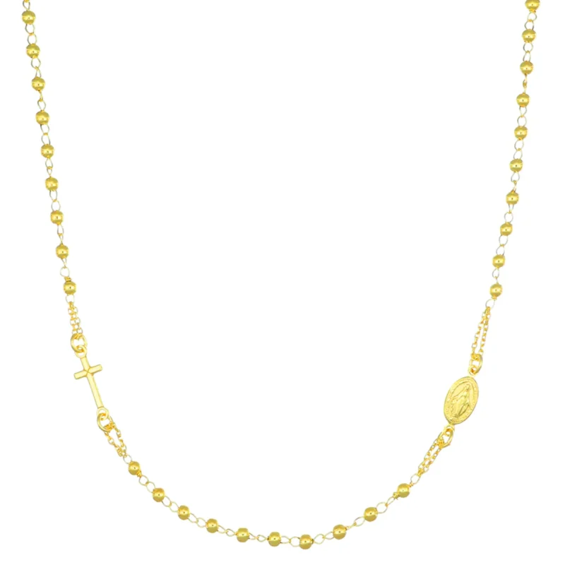 Collana Amen Rosario Girocollo Argento 925 Dorato CROG3