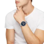 orologio breil tribe cronografo classy blu ew0642 indosso