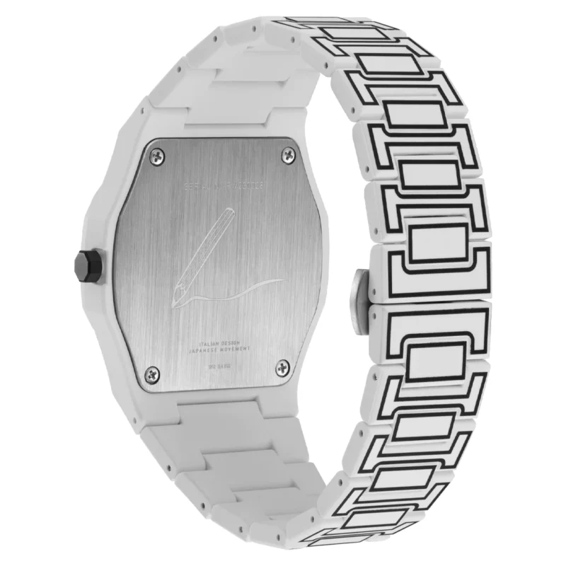 Orologio D1 Milano Polycarbon White Sketch D1-PCBJ34 fondello