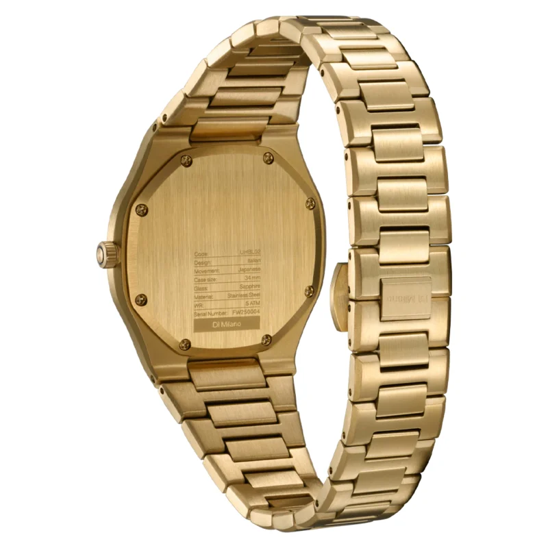 Orologio D1 Milano Ultra-Thin Gold Mellow D1-UHBL02 fondello