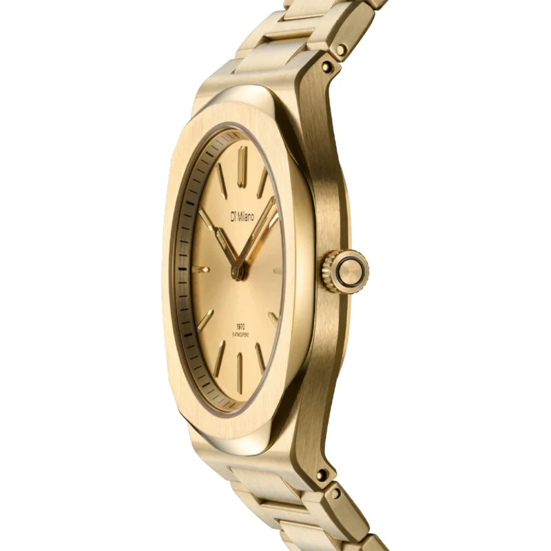 Orologio D1 Milano Ultra-Thin Gold Mellow D1-UHBL02 profilo