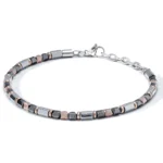 Bracciale Comete Uomo Acciaio PVD Rosè ed Ematite UBR 1148
