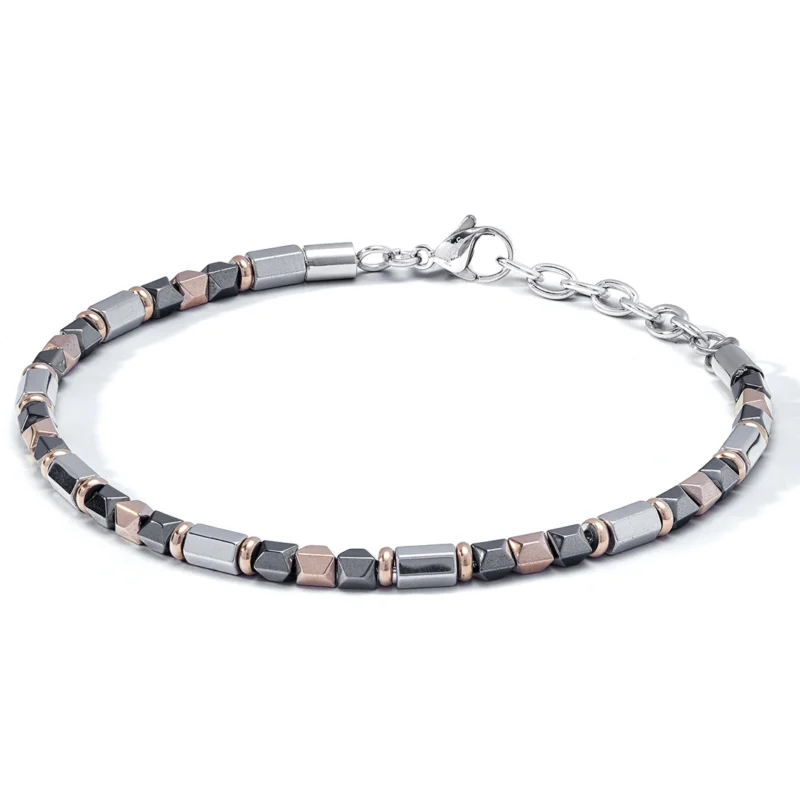 bracciale-comete-uomo-acciaio-pvd-rose-ed-ematite-ubr-1148 Bracciale Comete Uomo Acciaio PVD Rosè ed Ematite UBR 1148