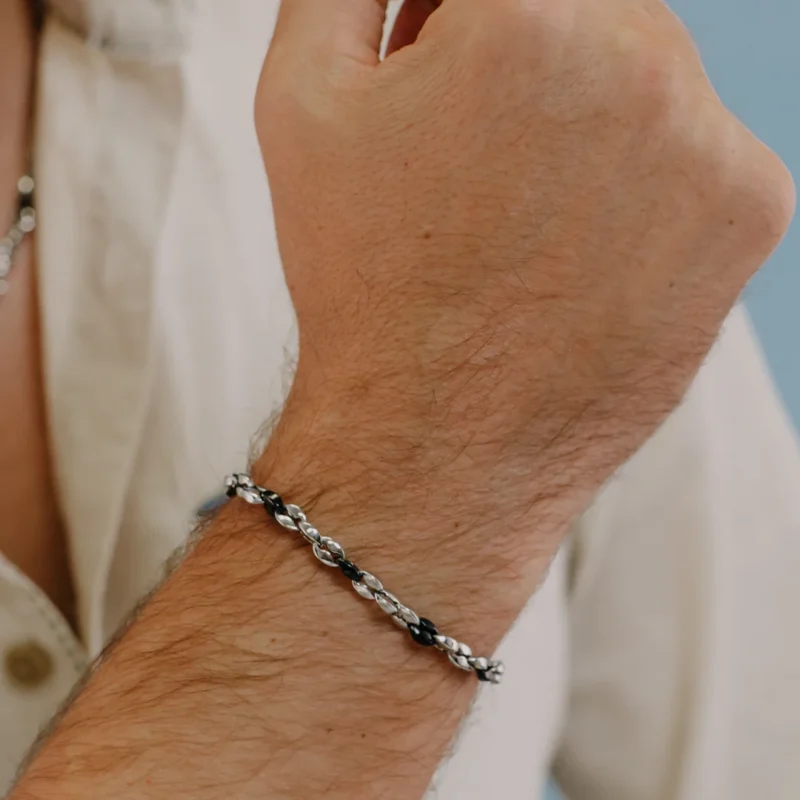 bracciale-comete-uomo-catena-bicolore-acciaio-ubr-1204-indosso Bracciale Comete Uomo Catena Bicolore Acciaio UBR 1204 indosso