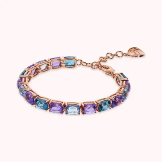 Bracciale Gioiello Tennis Bronzallure Prisma Gem Mosaico Blu WSBZ02290.BLU-SP