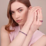 Bracciale Gioiello Tennis Bronzallure Prisma Gem Mosaico Blu WSBZ02290.BLU-SP indosso