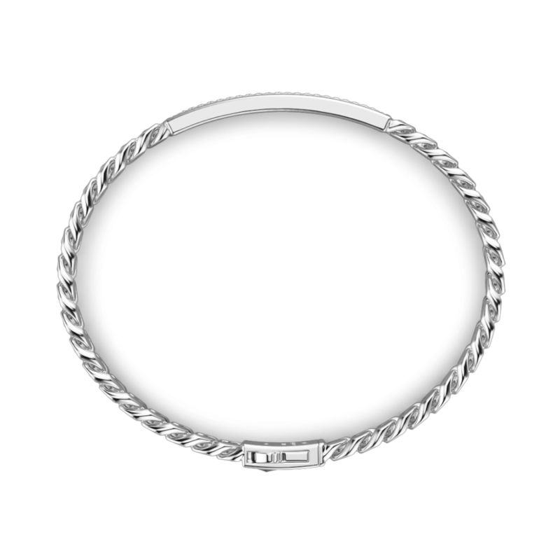 Bracciale Zancan Grumette Argento 925 con Targa EXB654 profilo