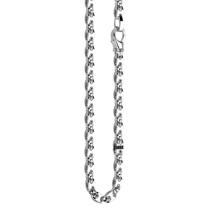 collana-zancan-argento-925-e-spinelli-neri-exc428-dettaglio Collana Zancan Argento 925 e Spinelli Neri EXC428 dettaglio