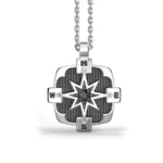 Collana Zancan Argento 925 Rosa dei Venti e Spinello Nero EXC548