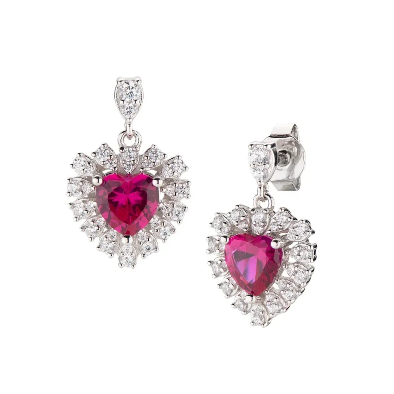 orecchini-amen-pendenti-stardust-cuore-rosso-argento-925-ecuobrbz Orecchini Amen Pendenti Stardust Cuore Rosso Argento 925 ECUOBRBZ