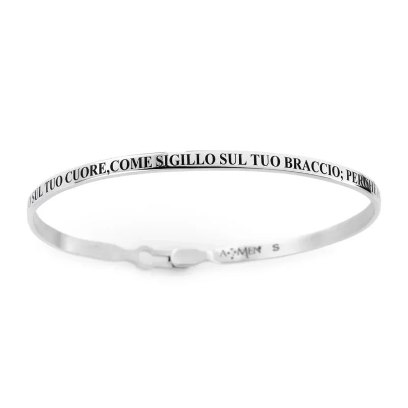 Bracciale Amen Cantico dei Cantici Rodio SC001-M