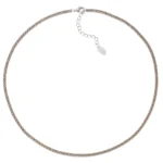 Collana Tennis Amen Mania Argento 925 con Zirconi Marroni CLT2BMA