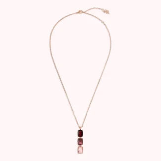 Collana Trilogy Bronzallure Prisma Gem Taglio Mosaico Bordeaux WSBZ02291.RUB-MOR panoramica