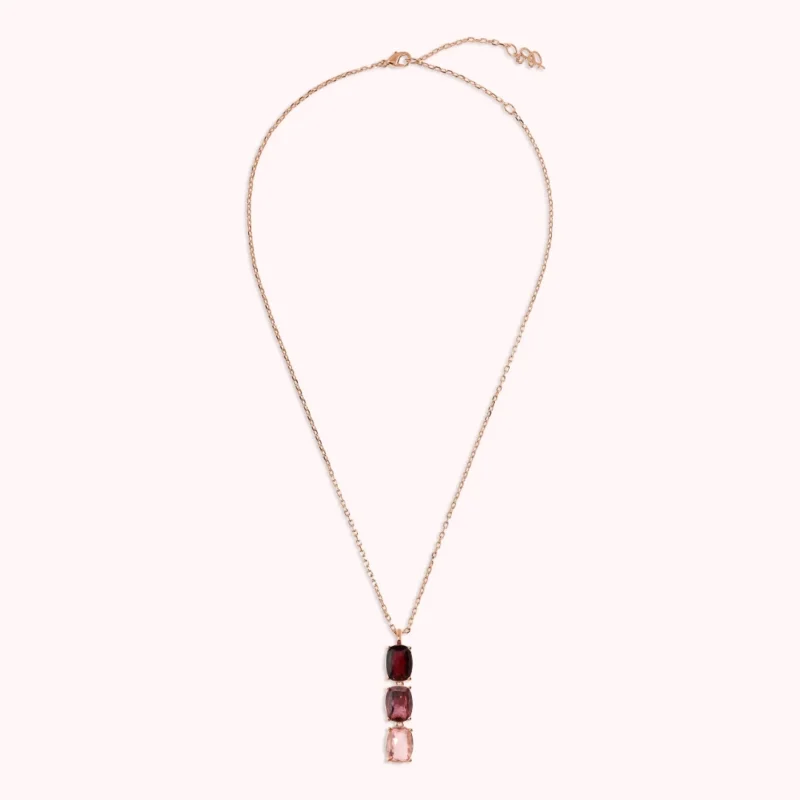 Collana Trilogy Bronzallure Prisma Gem Taglio Mosaico Bordeaux WSBZ02291.RUB-MOR panoramica