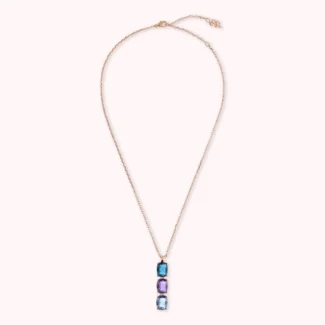 Collana Trilogy Bronzallure Prisma Gem Taglio Mosaico WSBZ02291.BLU-SP panoramica