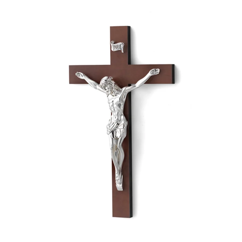 Crocefisso Acca Argenti Legno e Placcatura Argento 925 Ar 728 CR