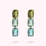 Orecchini Pendenti Trilogy Bronzallure Prisma Gem Taglio Mosaico Verde WSBZ02292.MULTI
