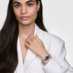 Orologio Daniel Wellington Ophelia Mini Arctic Acciaio e Cinturino a Maglie DW00100807 indosso