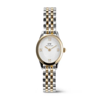 Orologio Daniel Wellington Ophelia Mini Two Tone Gold Acciaio Dorato Argentato e Cinturino a Maglie DW00100811