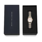 Orologio Daniel Wellington Ophelia Mini Two Tone Gold Acciaio Dorato Argentato e Cinturino a Maglie DW00100811 scatola