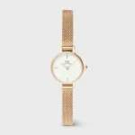 Orologio Daniel Wellington Petite Mini Evergold Acciaio Dorato e Cinturino Maglia Milanese DW00100745