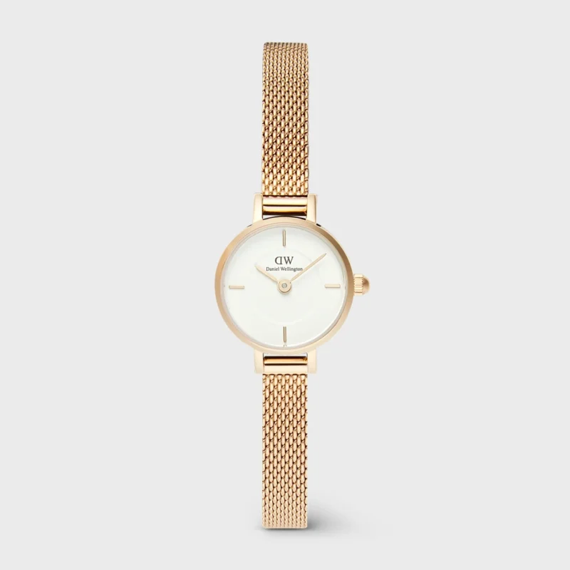 Orologio Daniel Wellington Petite Mini Evergold Acciaio Dorato e Cinturino Maglia Milanese DW00100745