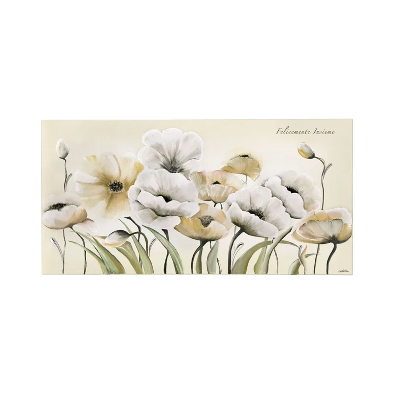 Quadro Decorativo Acca Argenti Felicemente Insieme Legno e Argento QD.859 20X40