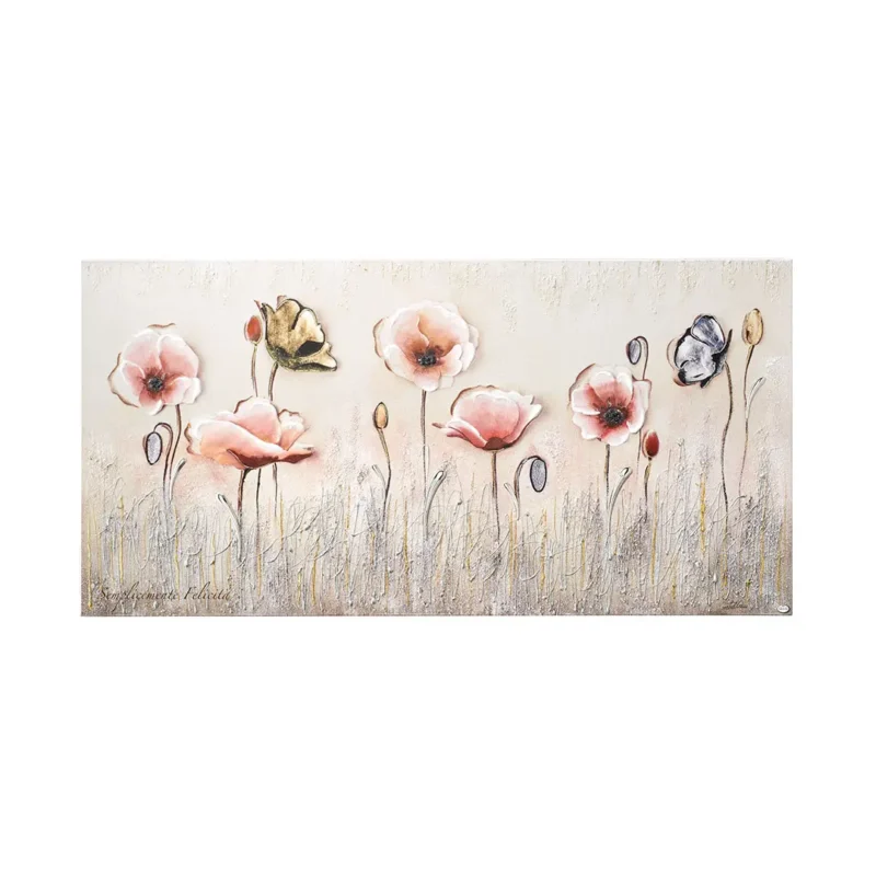 Quadro Decorativo Acca Argenti Semplicemente Felicità Argento e Legno QD.934 40x80