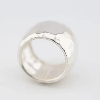 Anello Gioiello Fascia Bombata Opera Argenti Argento 925 ETR339 profilo