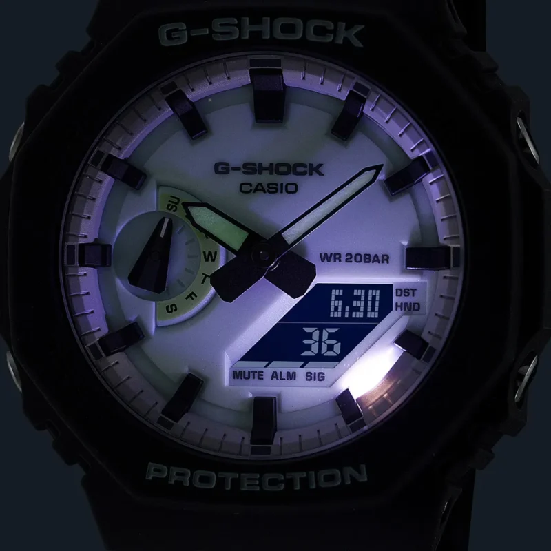 orologio-casio-g-shock-analogico-e-digitale-grigio-verde-ga-2100hd-8aer-led Orologio Casio G-Shock Analogico e Digitale Grigio Verde GA-2100HD-8AER luce led
