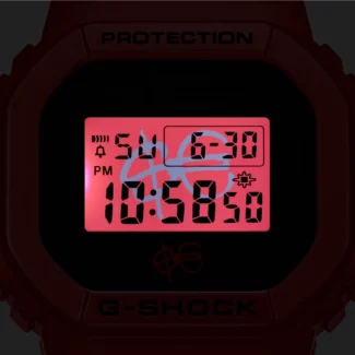 Orologio Casio G-Shock x Sfera Ebbasta Digitale Rosso DW-5600SFE25-4ER schermo